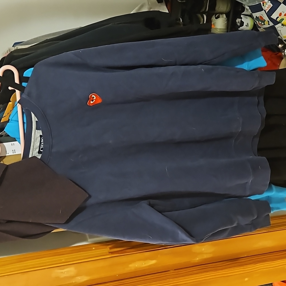 Chaps comms des garcons crewneck navy blue sweater